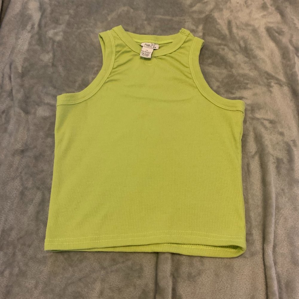 Lime Green Cropped Tank